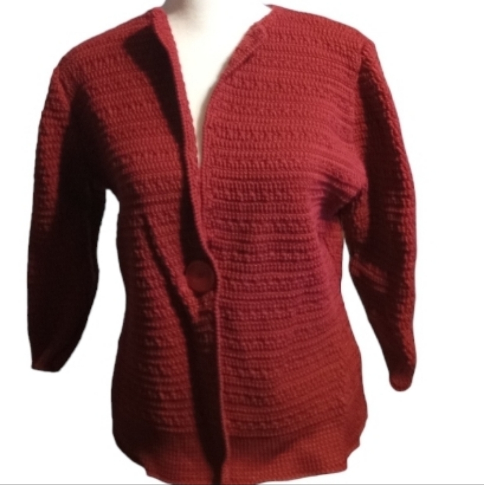 Jones New york red cardigan